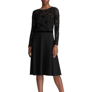 Lauren Ralph Lauren Black Floral Lace Dress